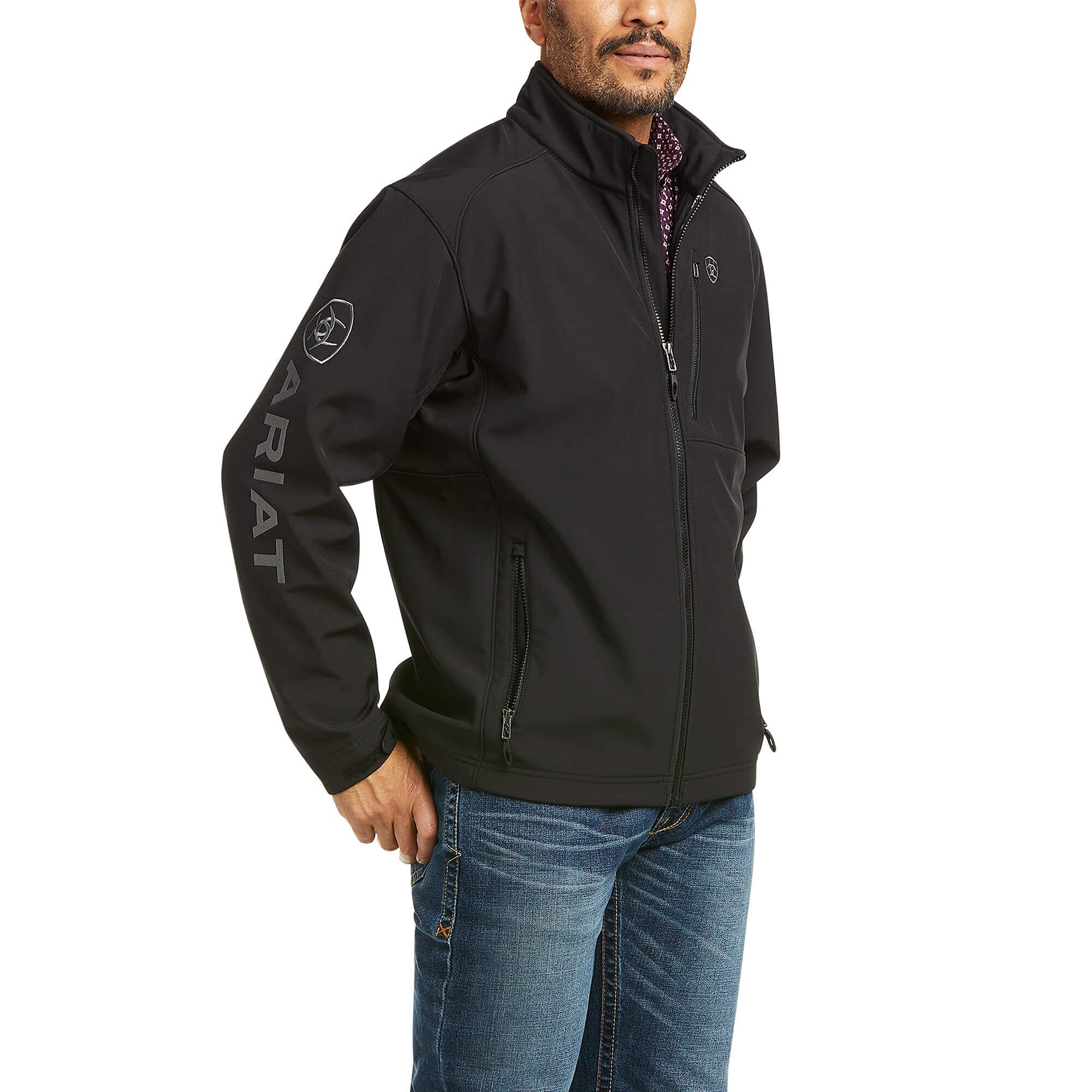 ARIAT Mens Logo 2.0 Patriot Softshell Water Resistant JacketCoat