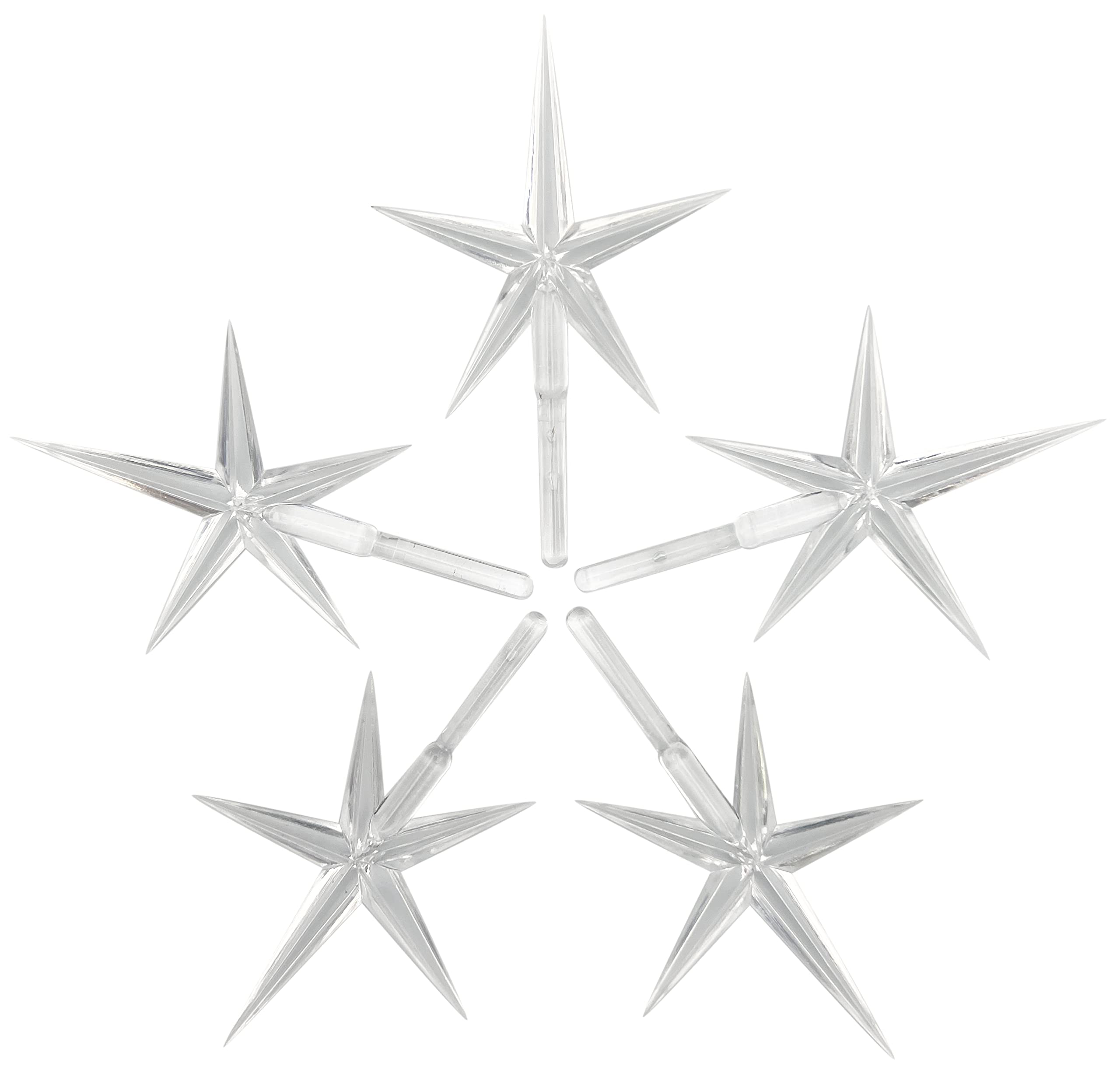 National Artcraft® Large Modern Star for Ceramic Christmas Trees - Crystal Clear (Pkg/5)