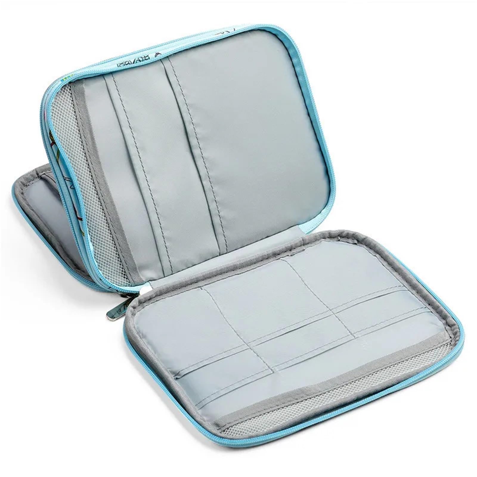 projekttasche für strickzeug Empty Knitting Needles Case Travel Storage Organizer Bag for Circular and Other Accessories Kit für Wolle und Strickzubehör(Gray)