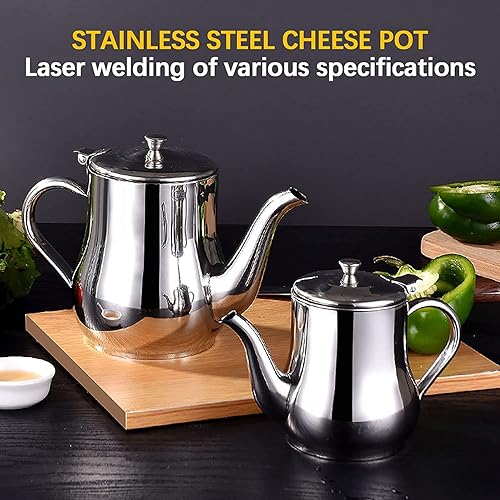 Miniatura 5 de Olla de filtro de aceite de acero inoxidable, recipiente de grasa de cocina de 243248 onzas, recipiente de grasa de tocino con tapa de filtro de