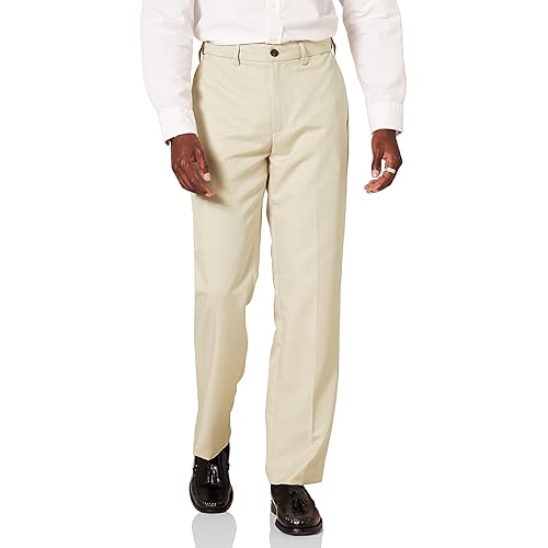 Amazon Essentials Men's Classic-Fit Expandable-Waist Flat-Front Dress Pant