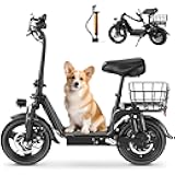 C14 Electric Scooter for Adults with Seat – High-Performance, Foldable E-Scooter with 900W Peak Power, 20MPH, 28-Mile Range, and Dual Disc Brakes,High Strength Frame,330lbs Max Load - Black