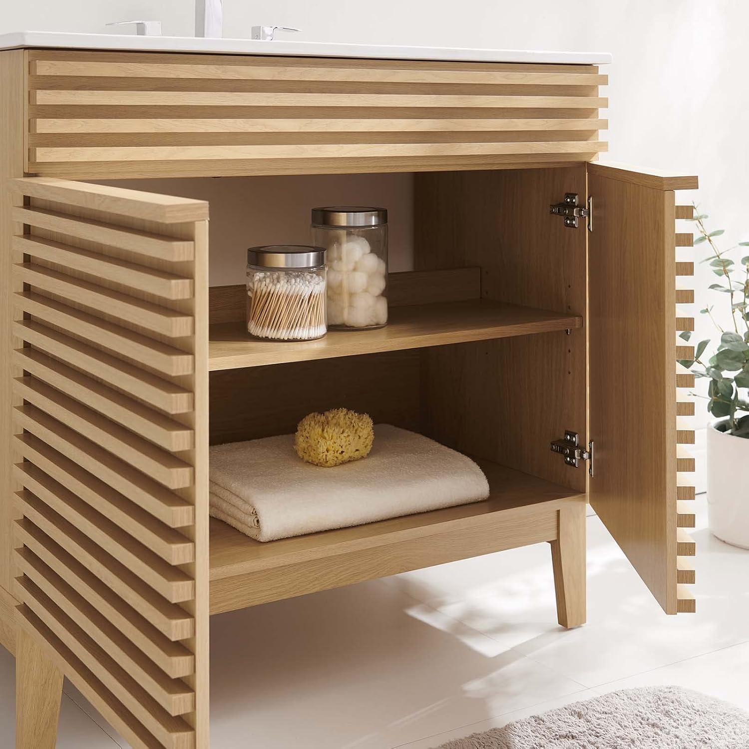 ഇൻ്റീരിയർ view of Modway Render vanity with items stored