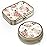Pill Organizer Pill Box with Mirror Retro Small Pill Case for Purse or Pocket Bronze Pill Box or Vitamins, Fish Oil, Supplements, Pill Containe Travel Gifts2PCS-Retro Pink Floral