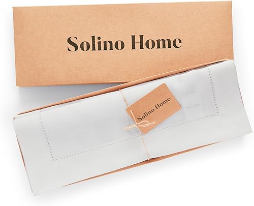 Miniatura 5 de Solino Home Juego de 4 manteles individuales de lino 100 % lino puro, peso medio, vainica, 14 x 19 pulgadas, hechos a mano y lavables a máquina,