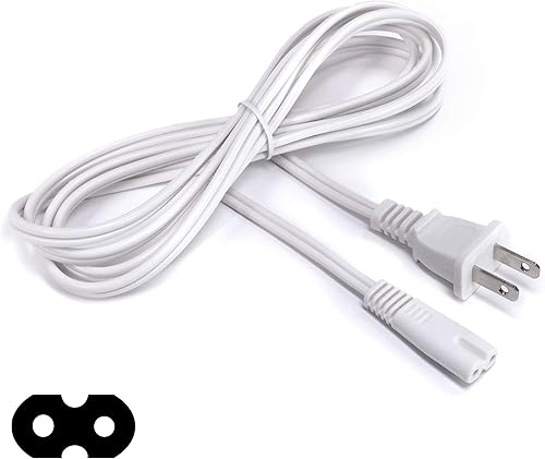 Miniatura 2 de Figura 8 Cable de alimentación (2 puntas) con núcleo de alambre de cobre, no polarizado para satélite, CATV, sistemas de juego y más - NEMA 1-15P a