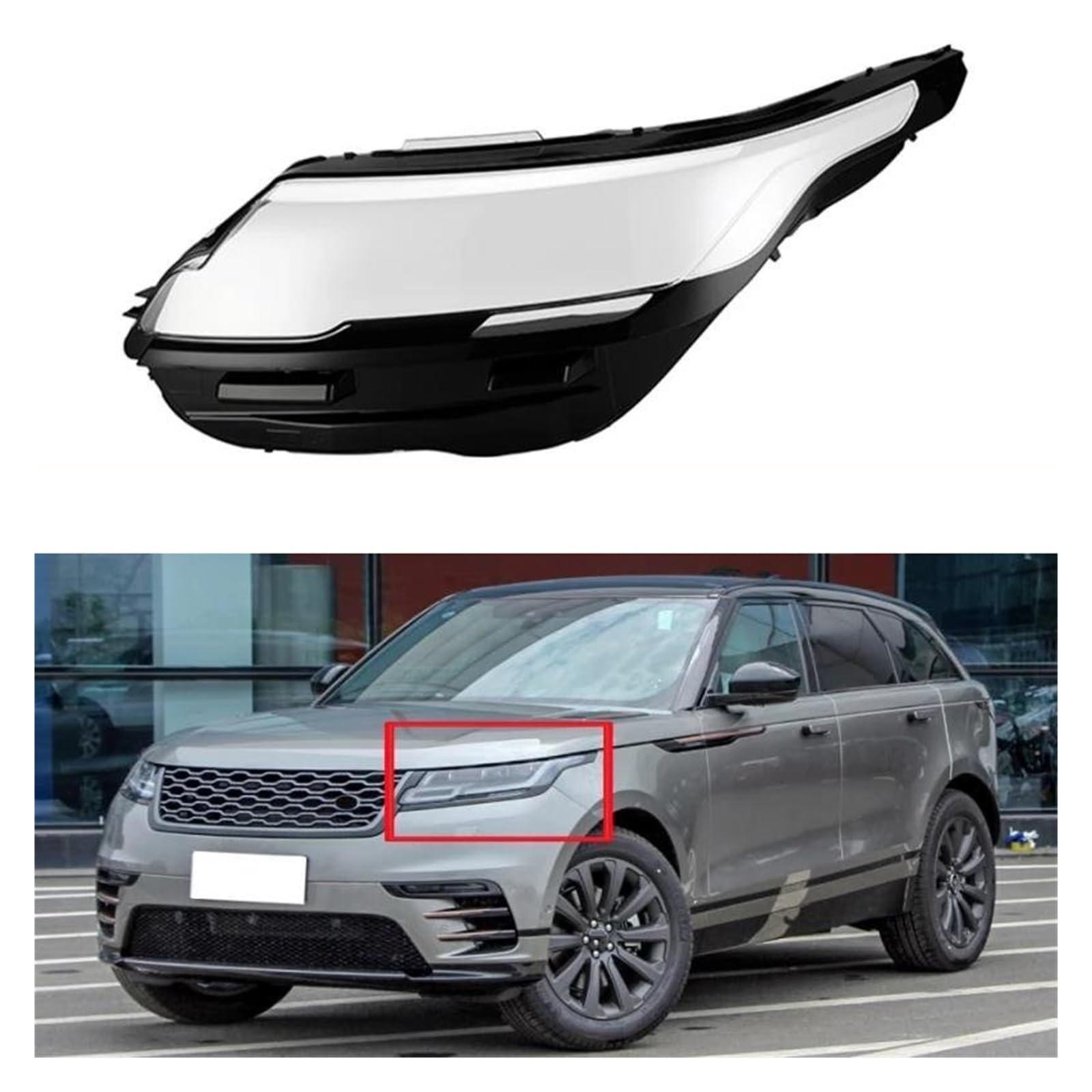 Fari Anteriori Auto Per Land Per Rover Per Range Per Velar 2017 2018 2019 2020 2021 2022 Sostituisci Il Vetro Trasparente Faro In PC Generico(Giusto)