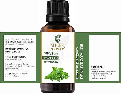 Miniatura 2 de Aceite esencial de Pennyroyal (Mentha Pulegium) 100% puro, natural, sin diluir, sin cortar, aceite de grado terapéutico, 0.16 onzas líquidas