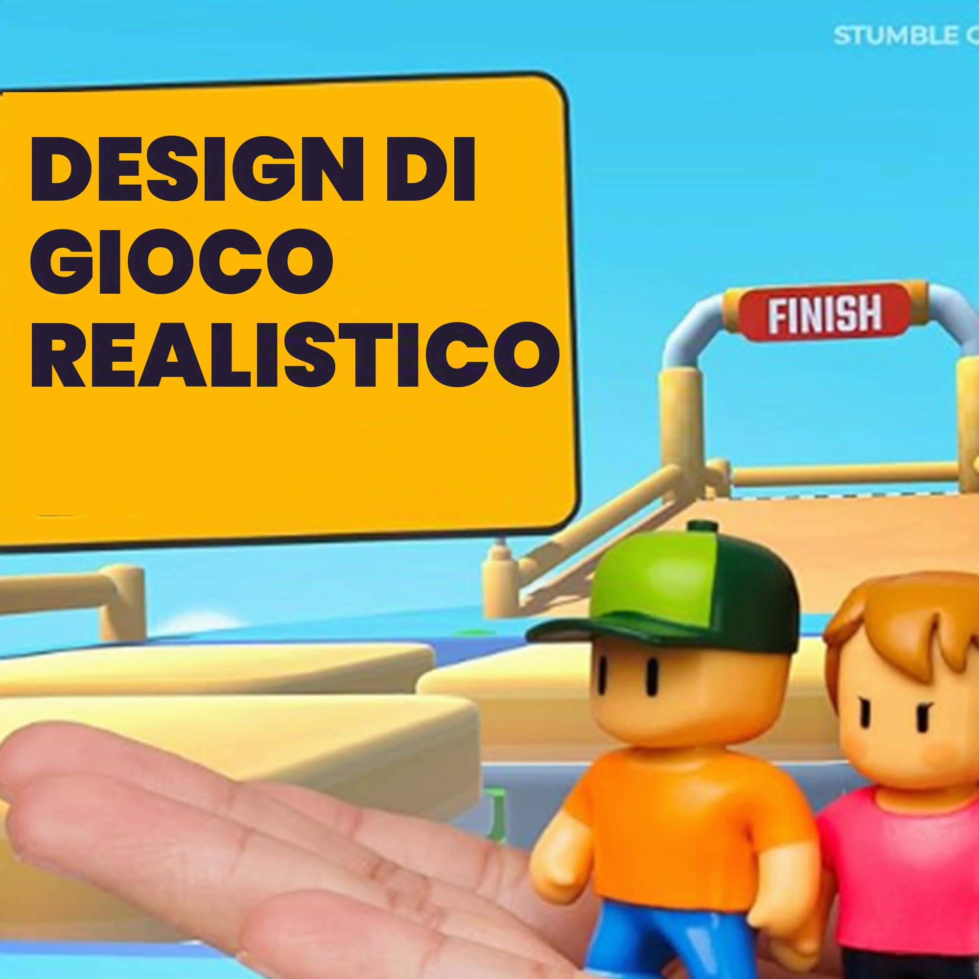 Bizak Stumble Guys 64112072-5 - Set di 8 figurine d'azione Boxing Roo + Mr Stumble, personaggi da collezione, licenza ufficiale per videogiochi di demolizione, fan per adulti e ragazzi e ragazze