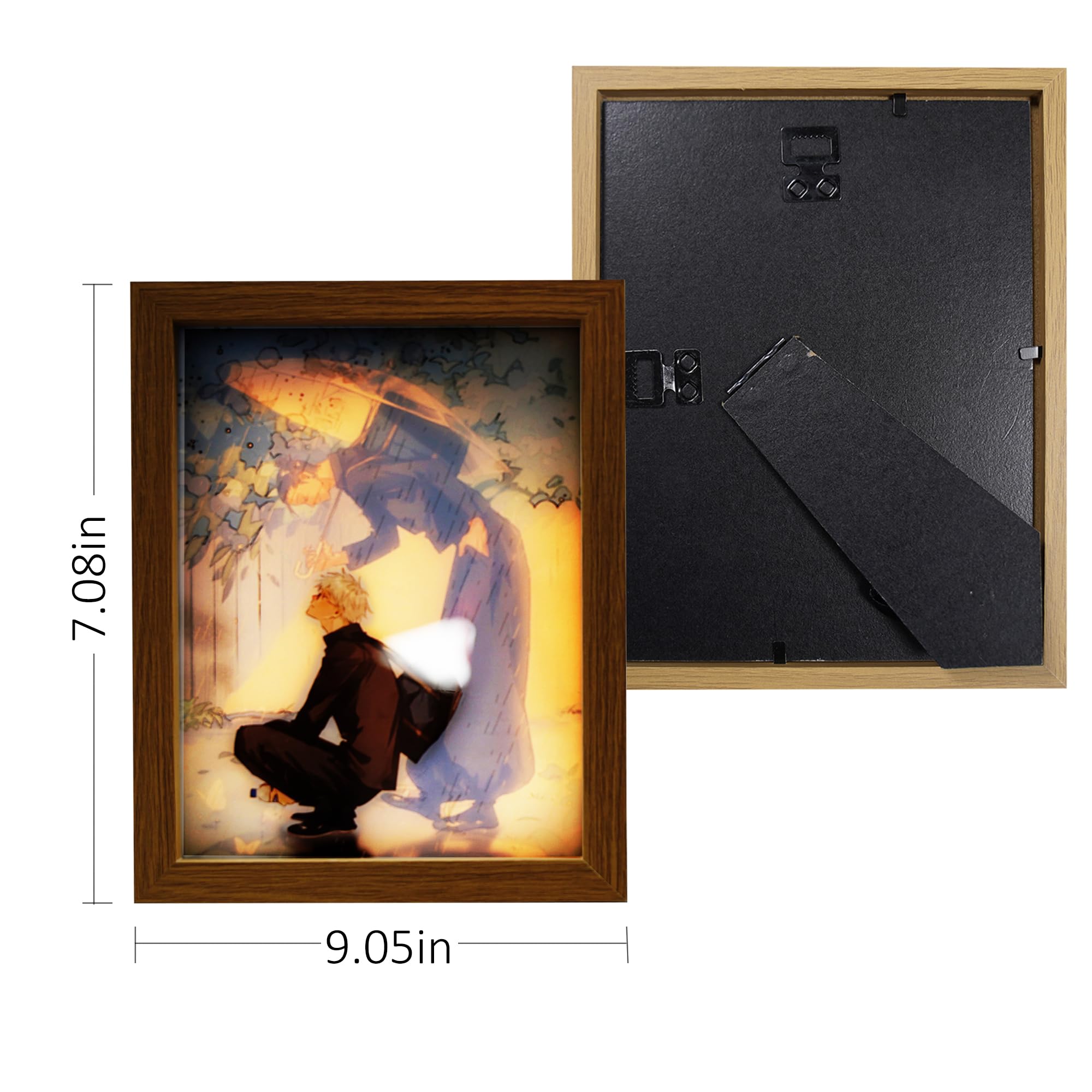 FunLake Peintures lumineuses inspirées de Jujutsu Kaisen, décoration murale artistique LED Gojo Satoru et Geto Suguru, cadre pour bureau