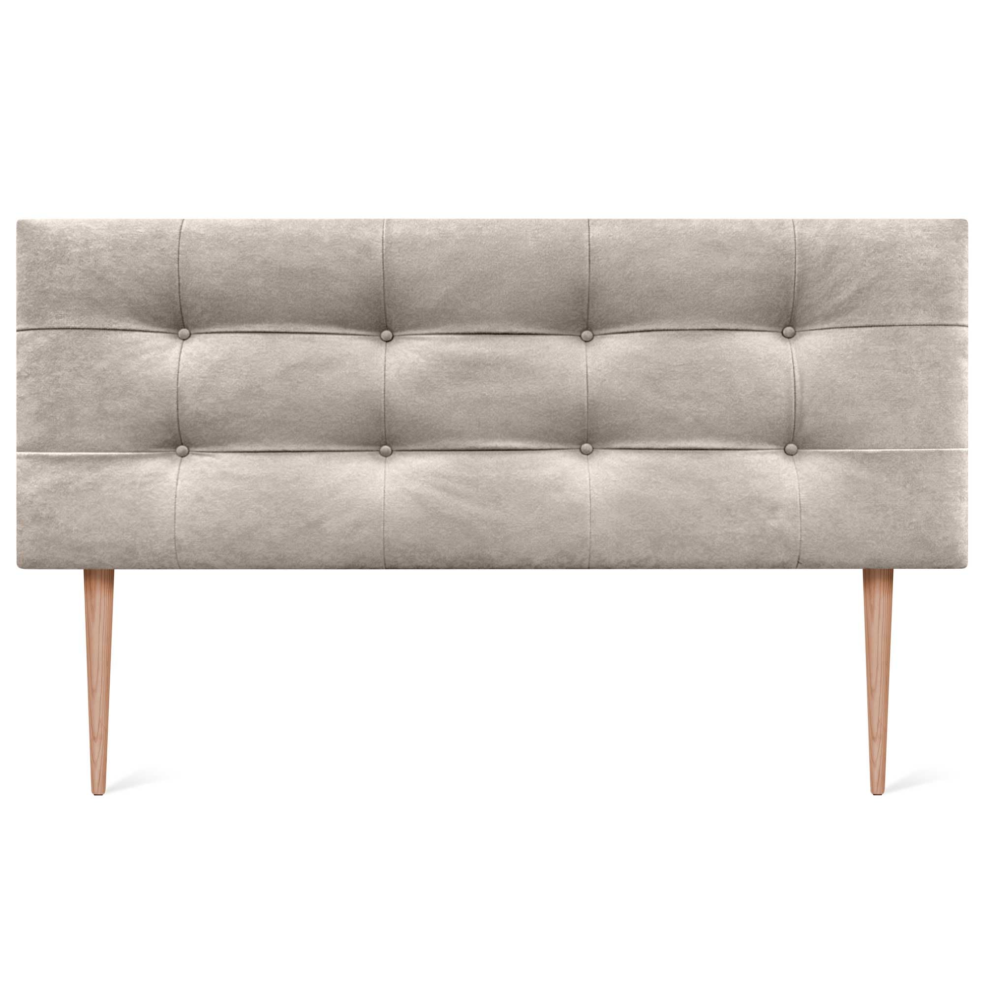 DHOME Testiera letto Capitoné. Testiera imbottita ACUALINE Tessuto e similpelle. Testate per letti matrimoniali e singoli (tessuto beige, 160x115cm con gambe (letti 150/160))