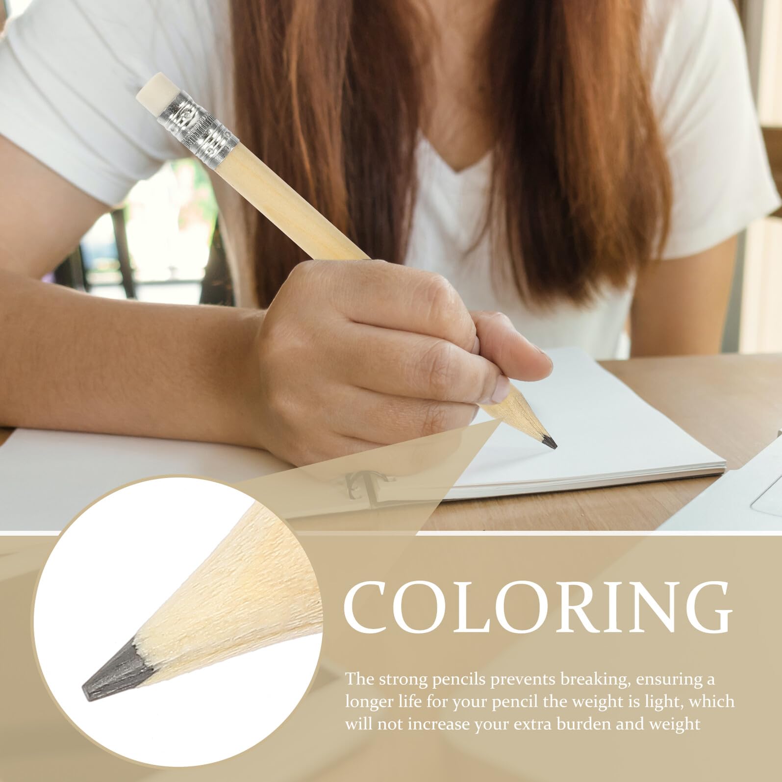 DOITOOL 250 pezzi Matite in Naturale con Piccole Matite Rotonde per Strumento Scrittura e Compatto per Scuola e Arte