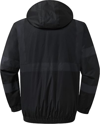 Miniatura 9 de JKSafety Chaqueta bomber de seguridad de invierno de alta visibilidad para hombres y mujeres  Chaqueta de seguridad de invierno duradera e