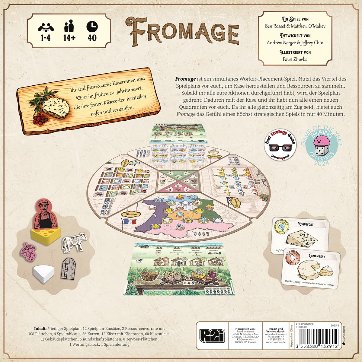 Road to Infamy, Fromage, Gioco di strategia, Gioco di strategia, 1-4 Giocatori, dai 13+ Anni, 40 Minuti, Tedesco