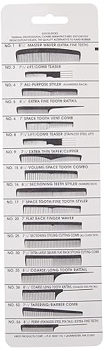 Miniatura 6 de Krest Peine de elevación Goldilocks con peine resistente al calor de punta metálica. 7.75 pulgadas.