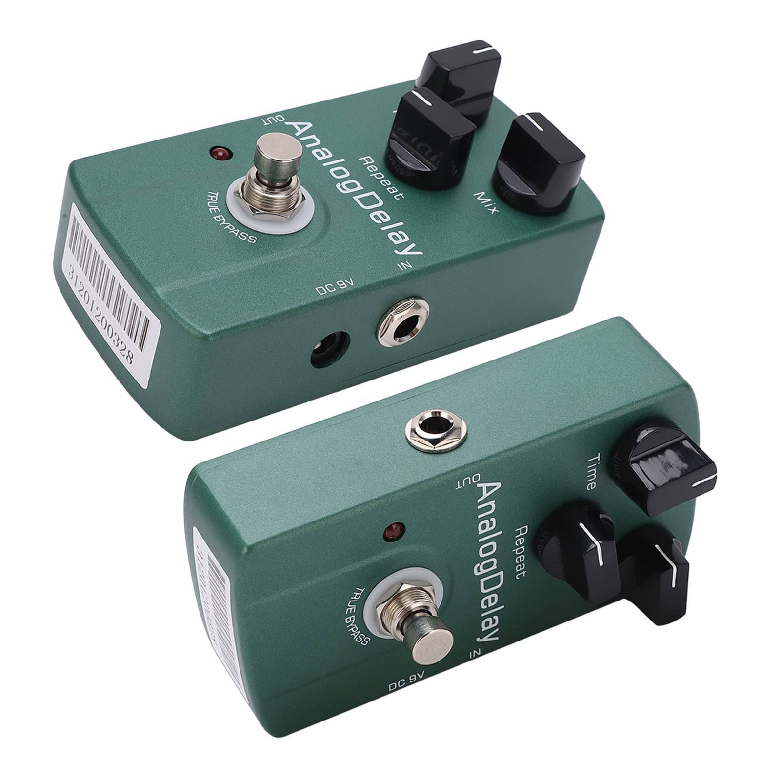 Pedale effetto Delay analogico Pedali monoblocco per chitarra elettrica con ritardi del circuito True Bypass per musicisti professionisti e appassionati di chitarra Green Metal