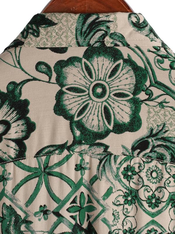 Image of Men's Multi-Coloured Floral Printed Shirt for man | Half Sleeve Cotton Shirt for Men | Summer Shirts for Men