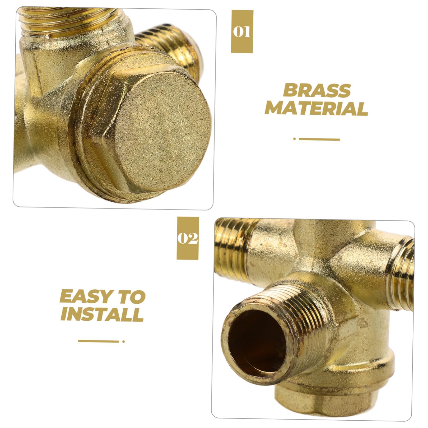 Artibetter 4pezzi Valvola Di Sicurezza Vie Per Compressore Aria Fissaggio Rapido e Installazione Facile Accessorio Per Pompa Piston e Serbatoi Di Pressione Realizzata Materiale Durevole e