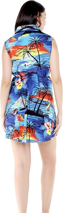 Hawaii Hangover Women's Vintage Fit and Flare Dress in Classic Hibiscus Red