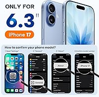 Vista 153 de Miracase Funda diseñada para iPhone 13 Pro Max con protector de pantalla, [forro de microfibra suave antiarañazos], funda protectora de silicona