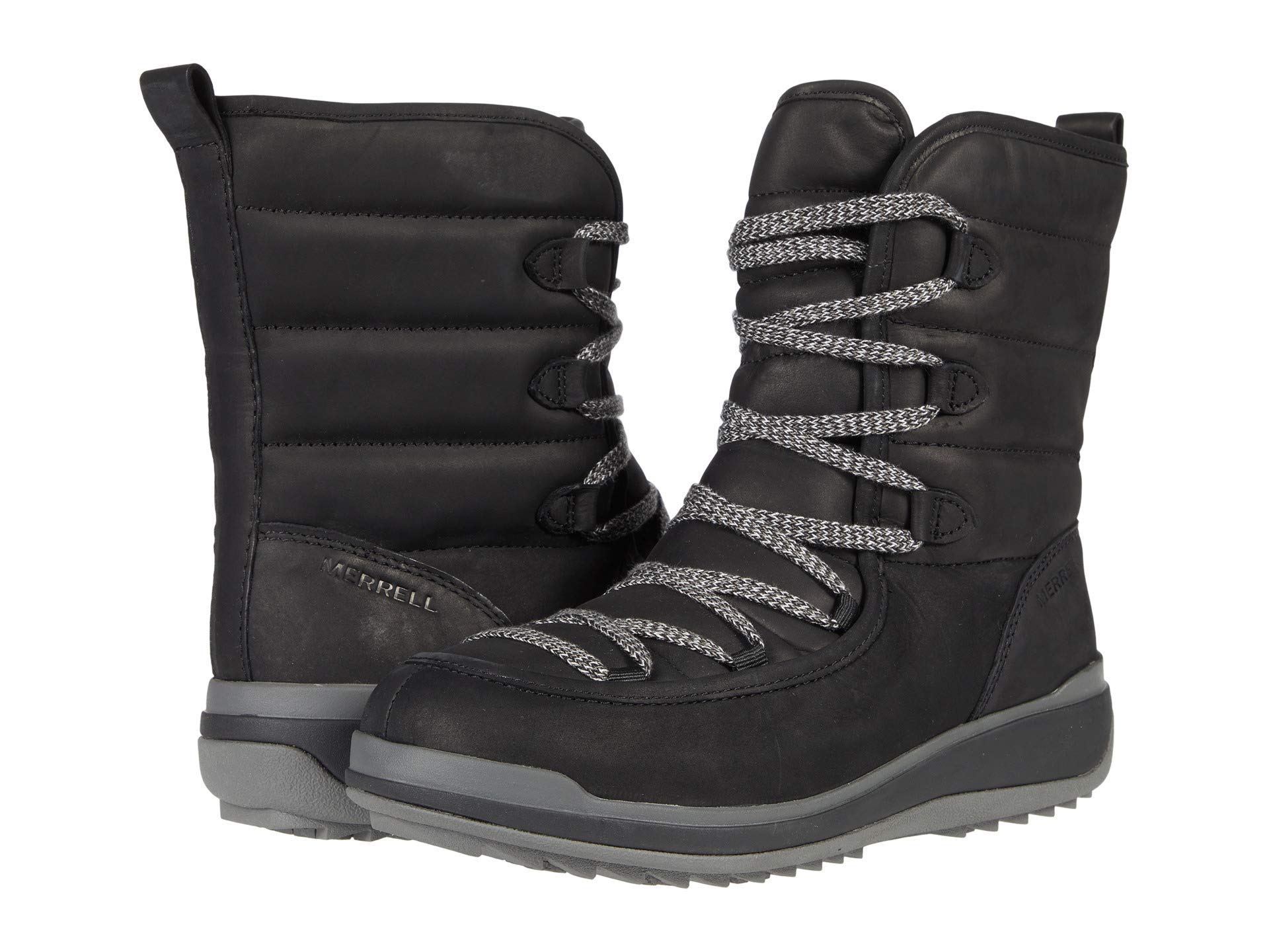 Merrell Snowcreek Cozy Polar Waterproof Black Leather 6 M