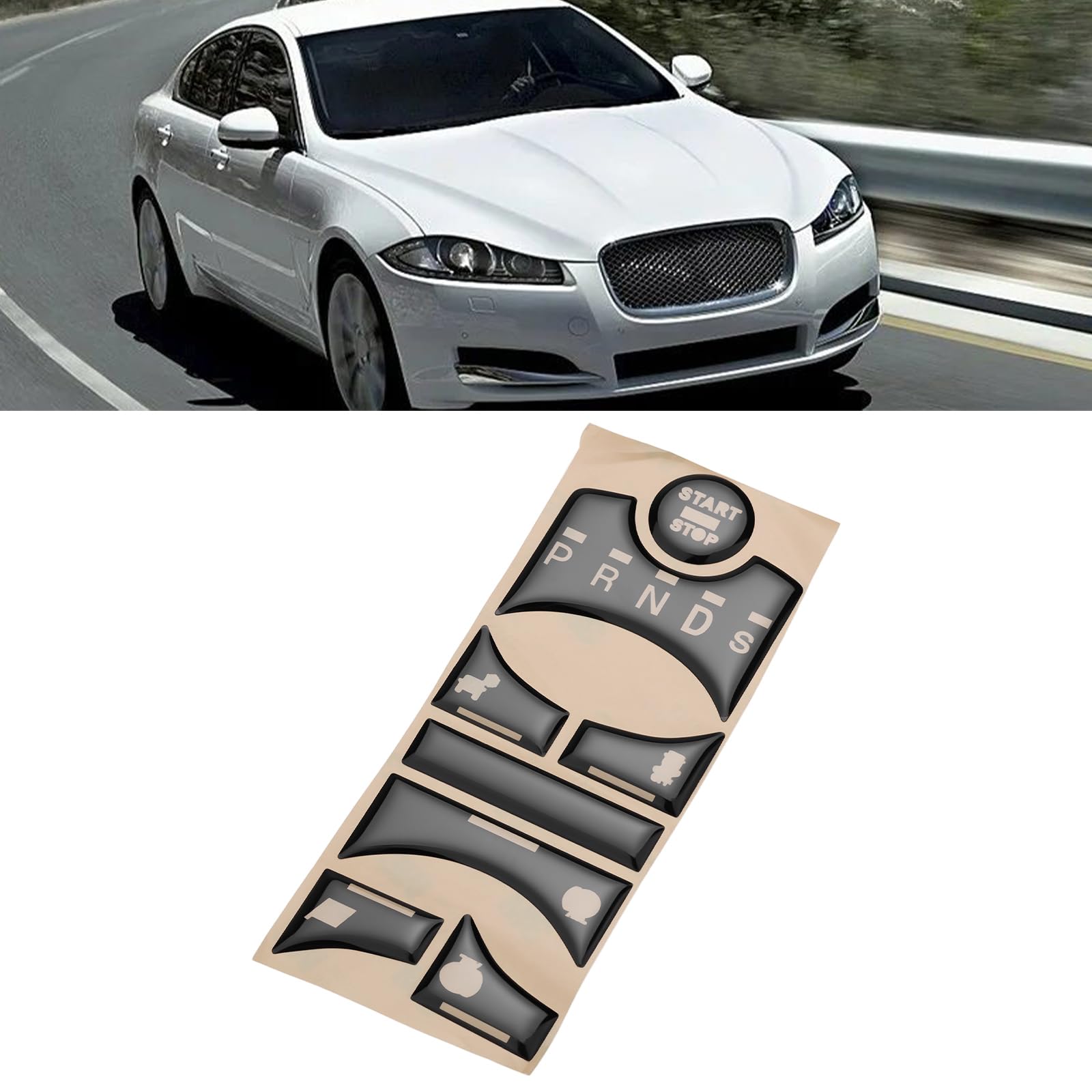 Pegatinas para Botones de Consola de Coche Compatible con Jaguar XF 2012-2015