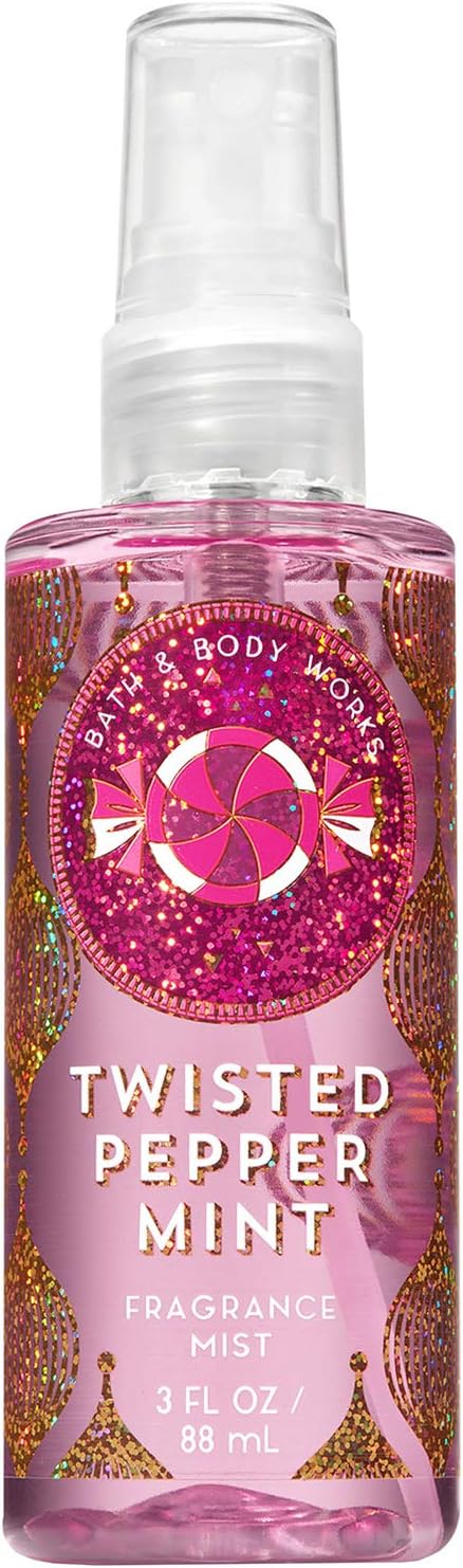 Bath and Body Works Twisted Peppermint Travel Size Fine Fragrance Mist 3 Fluid Ounce
