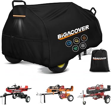 Log Splitter Cover 15-45 Ton, 1200D Oxford Waterproof 96" Lx54 Wx47 H