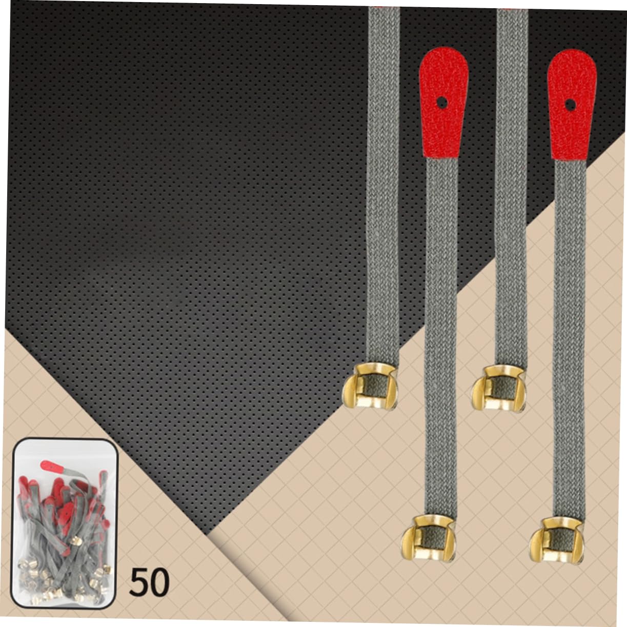 BESTonZON Klavier Stimmgurt 50 Stück Mit Metallschnalle Langlebiges Klavier Stimmseil Für Klavierstimmer Leichtes Und Tragbares Klavierkletterwerkzeug Für Schüler Und Anfänger