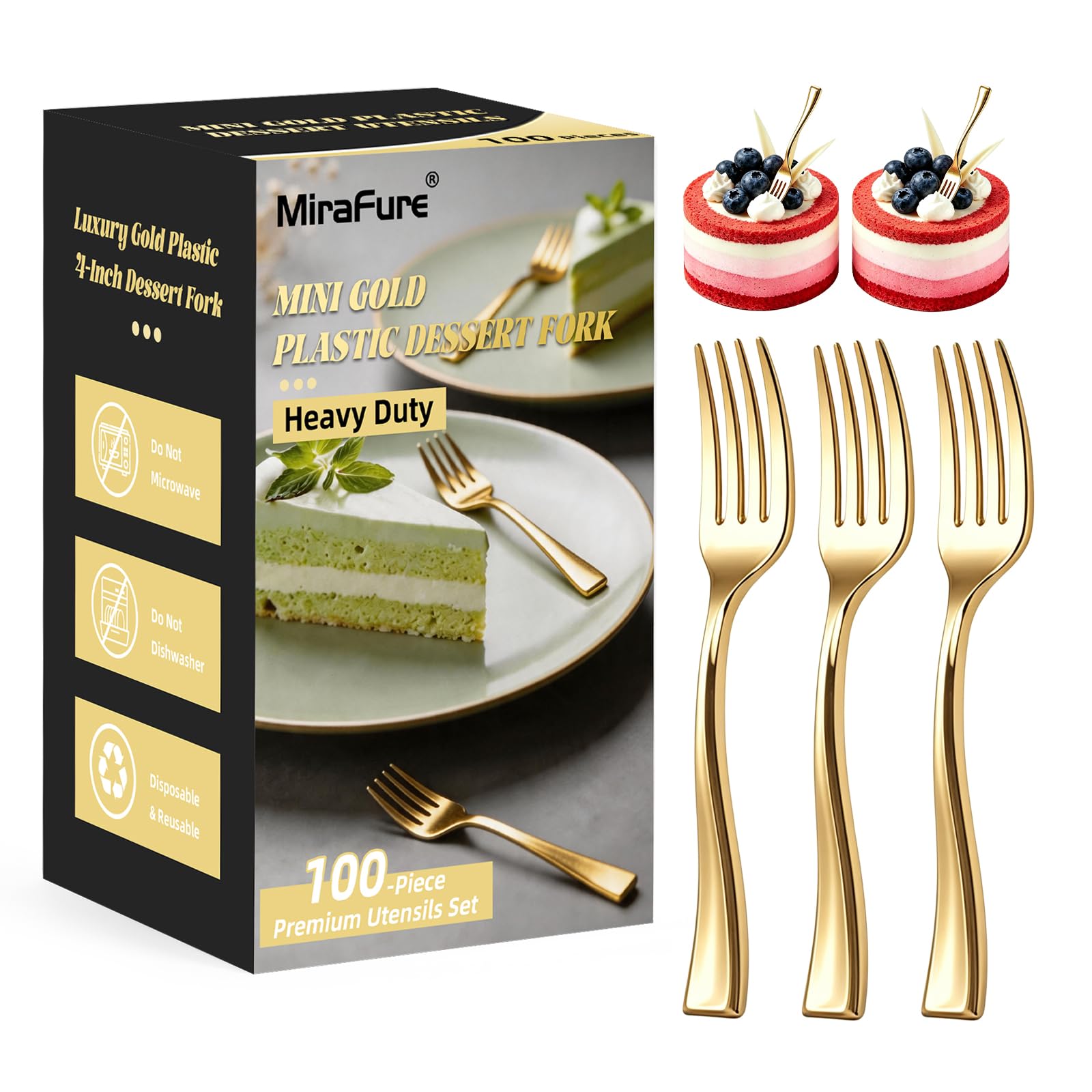 Mini Silver Plastic Forks, 100 Count, Appetizer & Dessert Forks — Amazon image 8