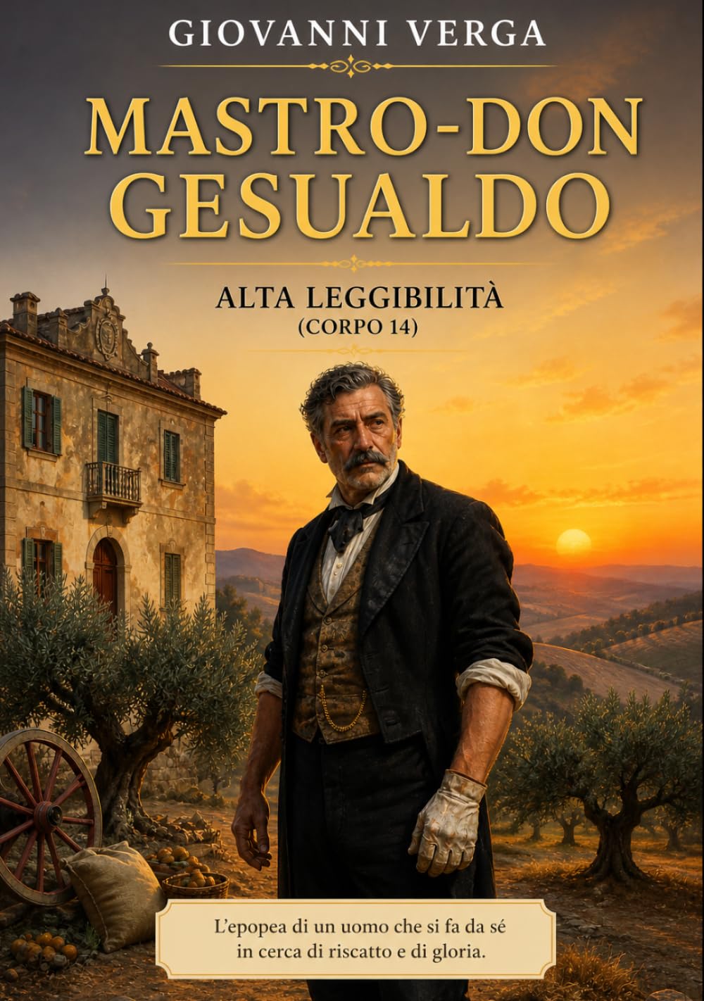 Mastro Don Gesualdo: Edizione rilegata ad alta leggibilità (corpo 14)