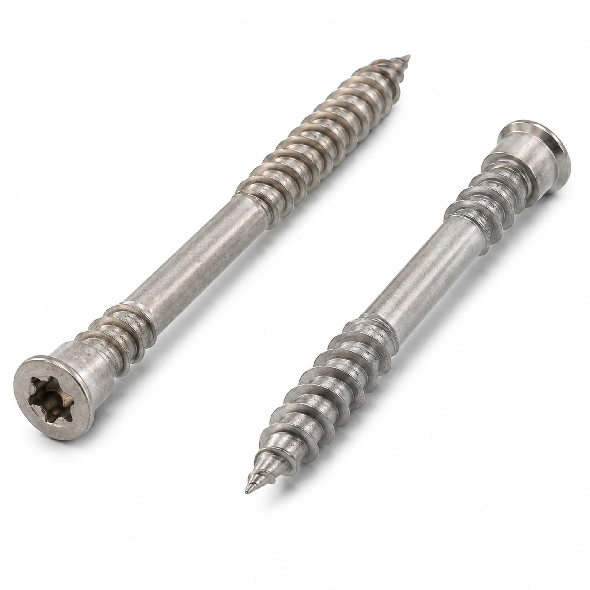 Tornillos para aglomerado (5,5 x 70 mm, acero inoxidable, A4, V4A, resistentes a la corrosión, 50 unidades)