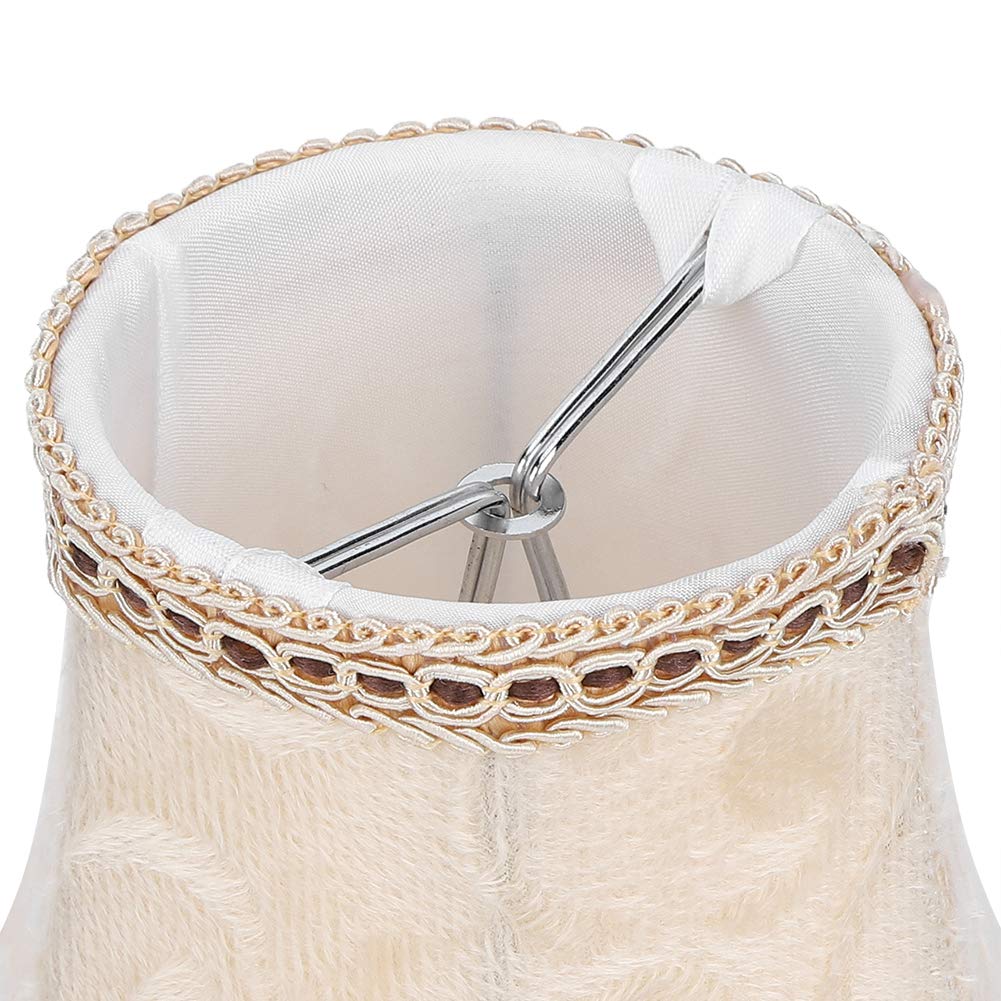 6 pantallas de lámpara, pantalla de tela E14 para mesita de noche, lámpara de araña de lino, lámpara de araña para lámparas de mesa, lámparas de pie, lámpara colgante de pared