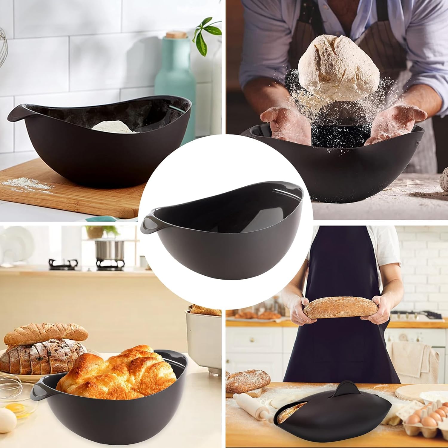 Molde de silicona para pan, Reposteria Molde Silicona, Bizcocho Antiadherente Molde Silicona, Molde para Hornear Ovalado, Apto para hornear pasteles