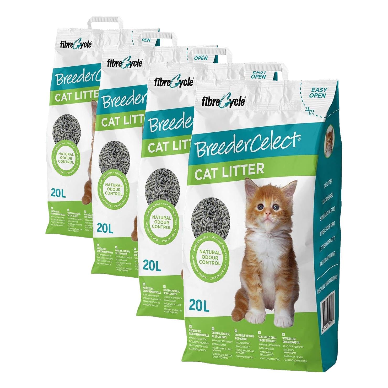 Breeder Celect Lettiera per Gatti - 6000 g (Confezione da 4)
