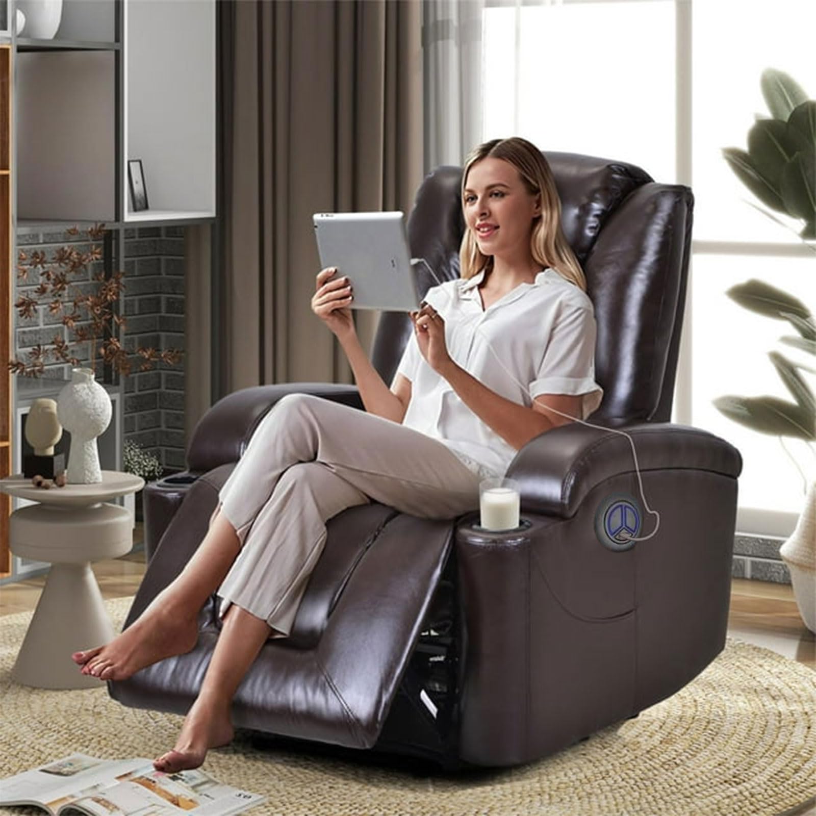 Controlador Manual De 2 Botones Para Sillón Reclinable, Con Conector Circular De 5 Pines Y Cable De 1,57 M (Acouto)