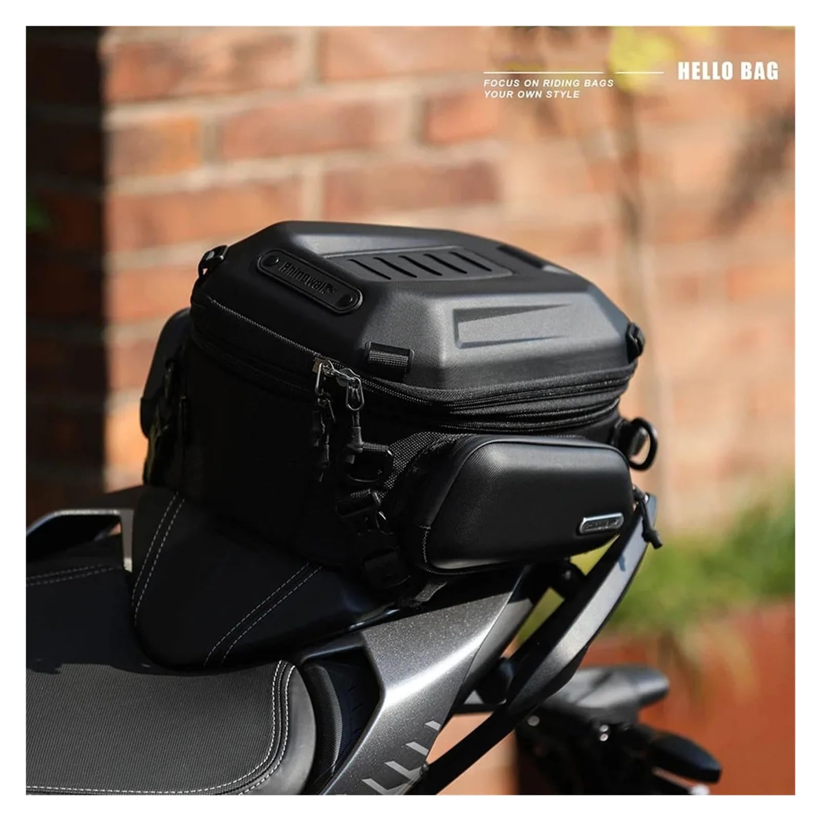 Borsa Per La Sella Della Moto Zaino Da Moto, Borsa Per Casco, Borsa Universale Per Sedile Posteriore, Borsa Da Sella(Style B)