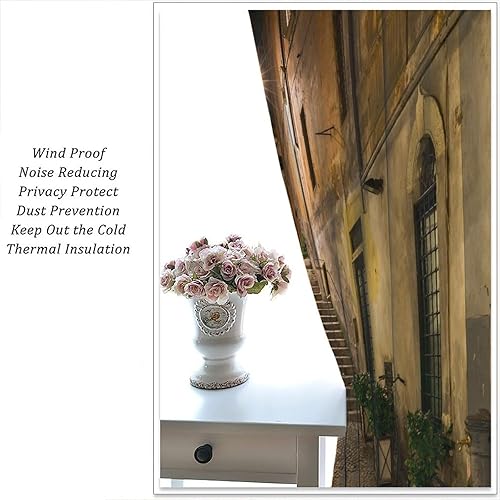 Miniatura 5 de Cortinas italianas, patio antiguo, sillas de café de Italia, casas históricas en la calle, sala de estar, dormitorio, cortinas opacas con bolsillo