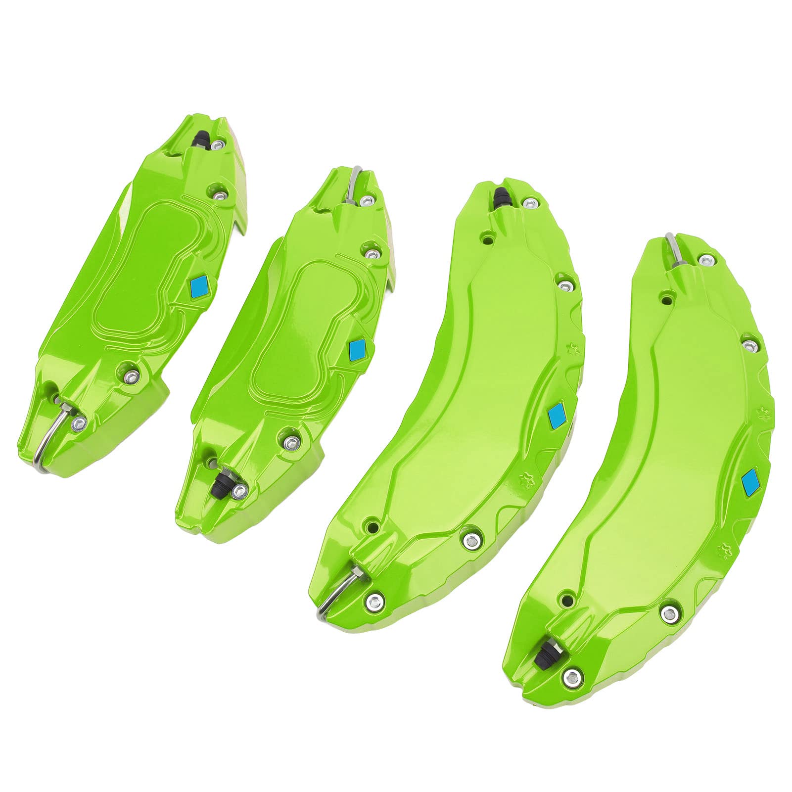 Cubiertas de la pinza del coche, 4PCS Cubierta de la pinza del coche de aleación de aluminio del disco de freno de repuesto para 18in 19 en Ruedas Hub (Verde)
