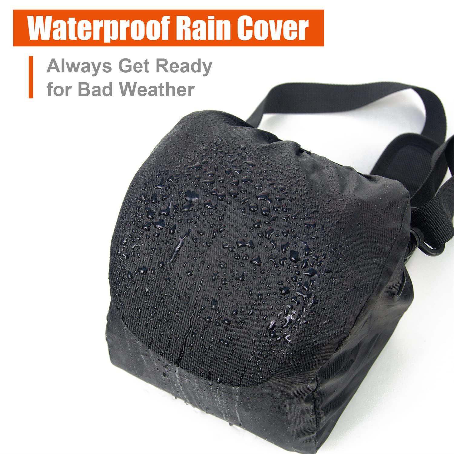 FOSOTO Bolsa Protectora para Cámaras DSLR, Estuche para Cámara, Bolso Bandolera para Canon EOS 2000D 4000D 90D 6D M50, Nikon D3500 D3200 D7000, Sony Alpha 7IV 6400, Olympus OM-D E-M10 (Negra)