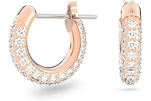 Stone Crystal Pierced Hoop Earring Jewelry Collection