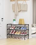 Kitsure Raquette de chaussures - Étagère en cuir non tissé, Organisateur de chaussures pour placard, Entrée, Garage & Corridor, étagères empilables, 70 x 30 x 47cm, noir