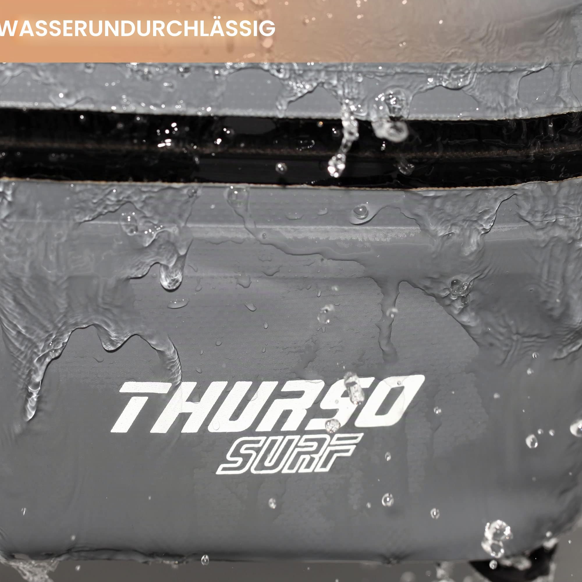 THURSO SURF wasserdichte Paddle Board Kühltasche Paddle Board Zubehör SUP Deck Tasche Multifunktional Langlebiges PVC-Material Mesh-Top Tasche Tragbar Premium Isoliert Geräumig für 20 Dosen