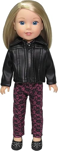 Miniatura 2 de American Fashion World Chaqueta plateada para muñecas de 14 pulgadas  Calidad premium y diseño moderno  Moda de ropa y atuendo para marcas populares