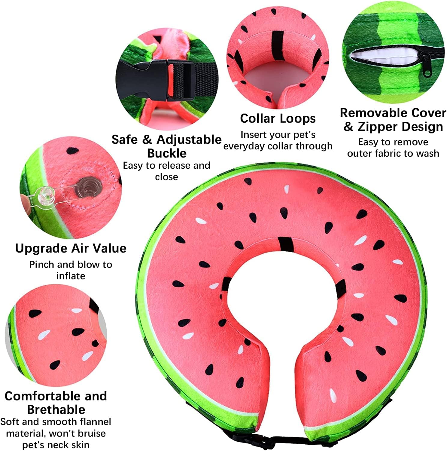 FWLWTWSS Inflatable Collar for Dogs and Cats, Soft, Comfy, Protective Recovery Collar - Image 4