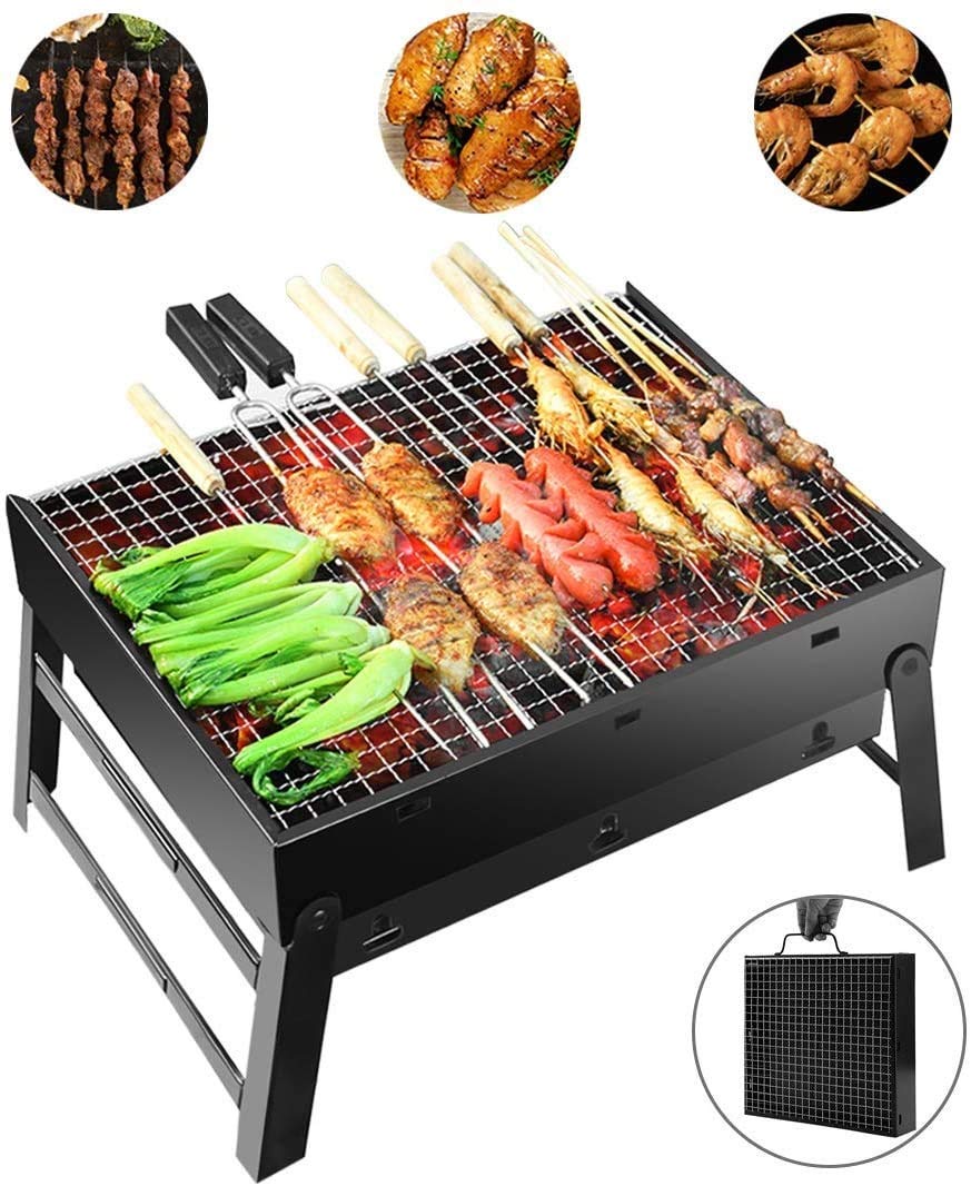 Grill Ogrodowy Grill Na Węgiel Drzewny Kuchenka Do Grillowania Domowy Składany Przenośny Grill Zestnarzędzi Do Grillowania
