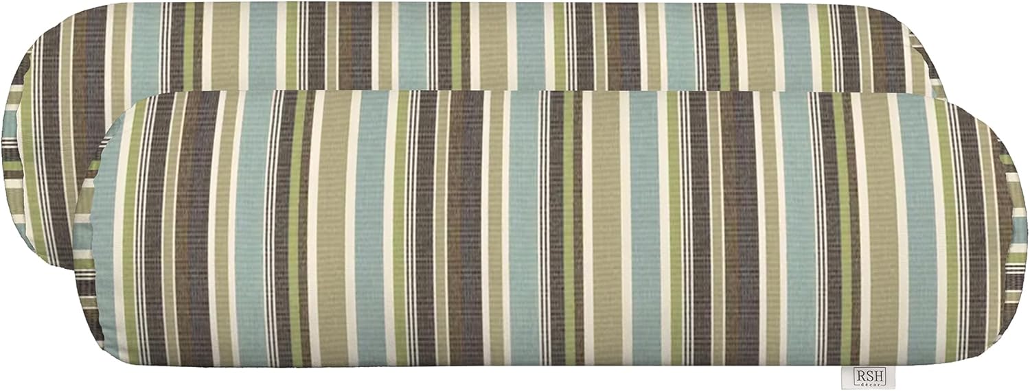 RSH DECOR Indoor Outdoor Decorative Sunbrella Throw ~ Toss Pillows ~ Choose Color & Size 2 (24" x 8") Brannon Whisper