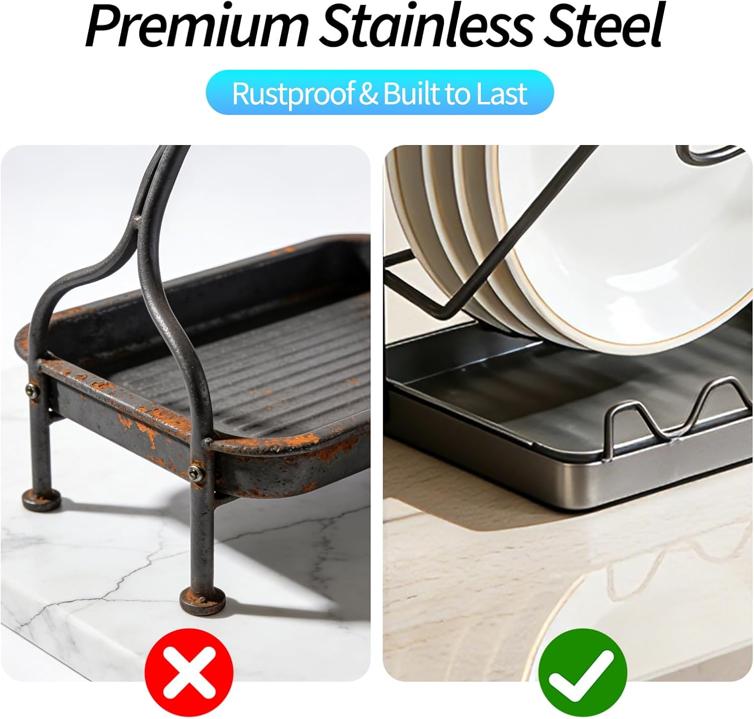 Pot Lid Organizer Rack 3 Tier, Stainless Steel Pot Lid Holder for Countertop & Wall Mount, Multifunctional Pan Cover & Cutting Board Stand with Removable Drip Tray and Spoon Rest, Rustproof