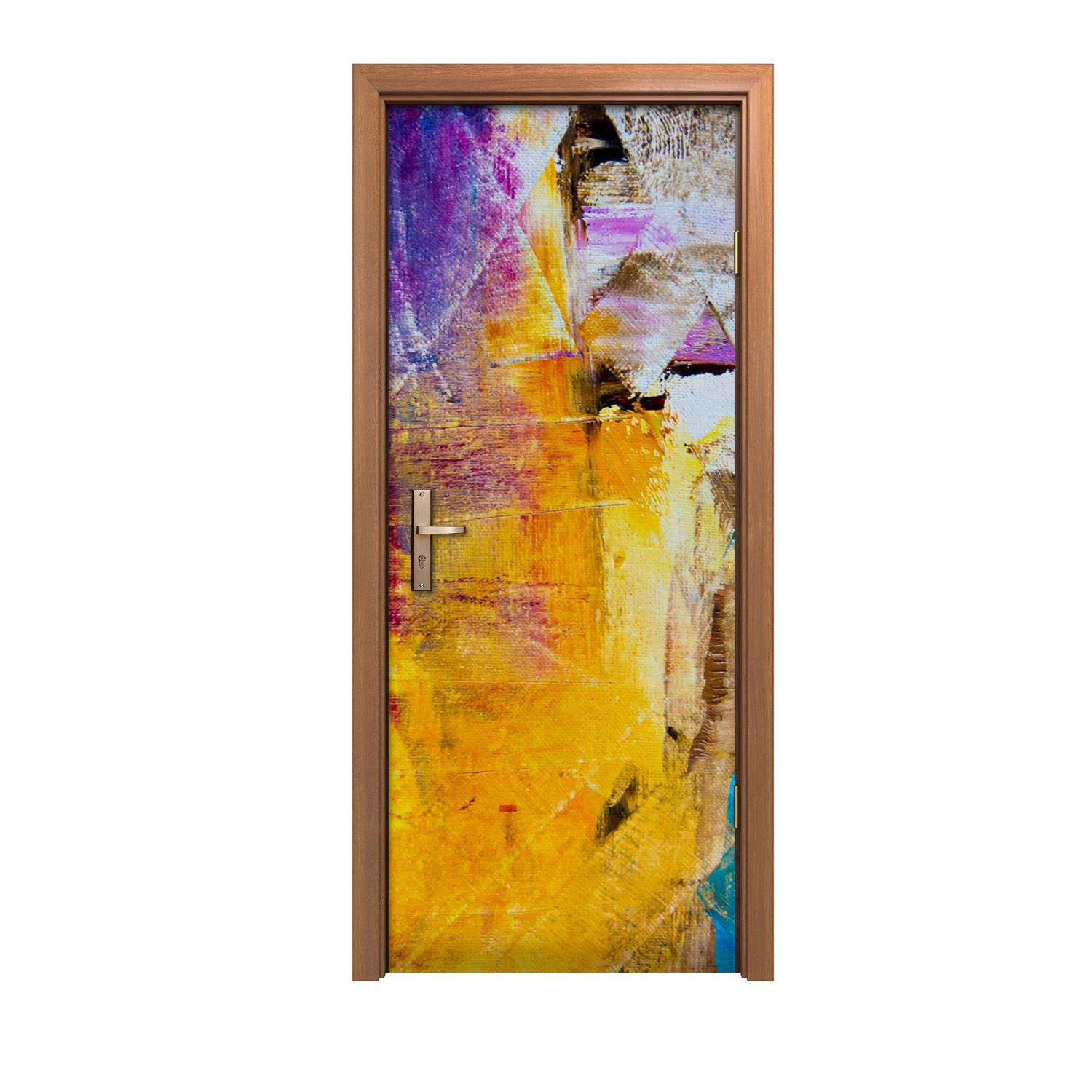 Autocollant de porte 80x200cm rénovation rapide sans bulles texture colorée