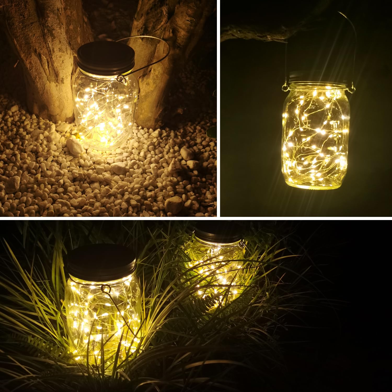 Lampe Solaire Boule en Verre LED - Mason - Lumière Suspendue pour Jardin - Étanche IP65 Lampe Solaire Boule en Verre LED - Mason - Lumière Suspendue pour Jardin - Étanche IP65
